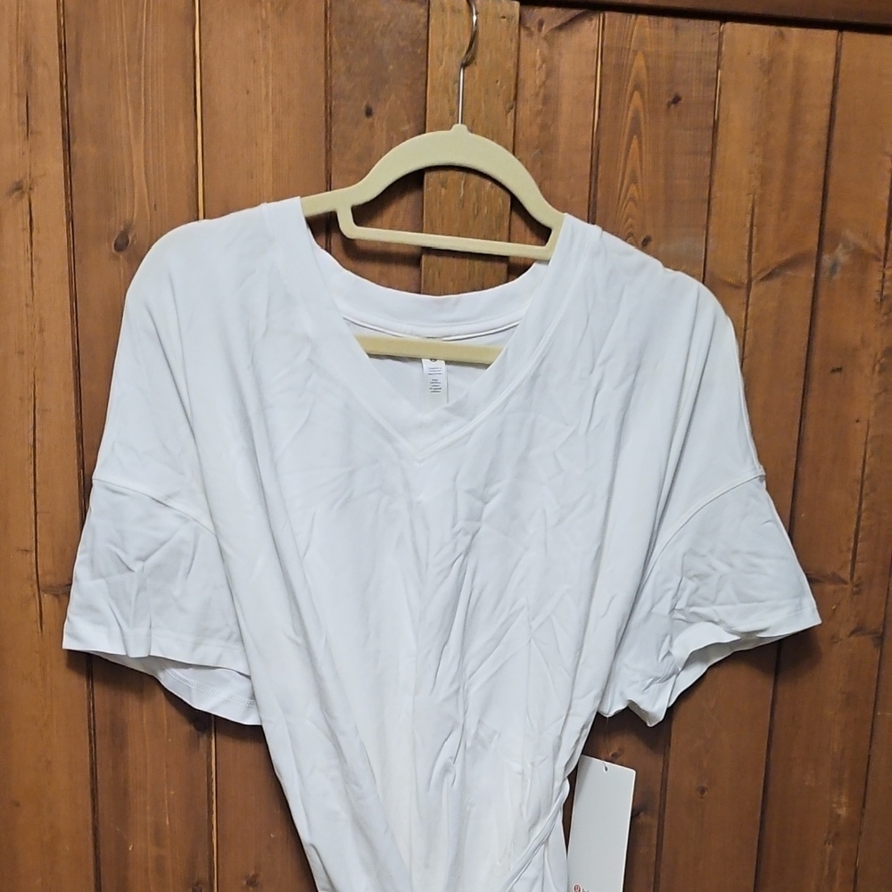 lululemon athletica White Short Sleeve V-Neck Tee
